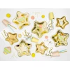 Paper Plates Star, Gold, 23cm (1 pkt / 6 pc.)
