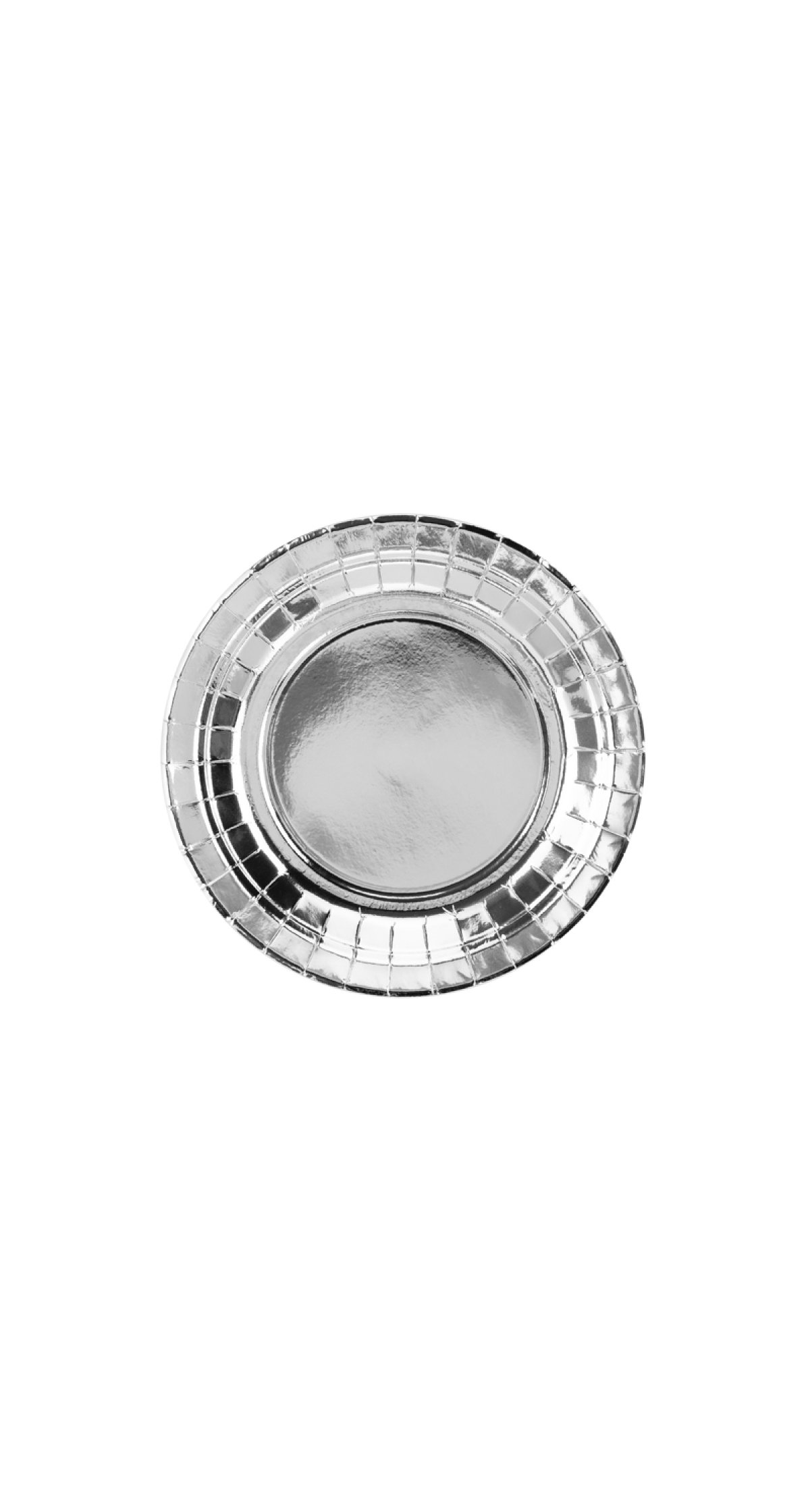 Plates, Silver, 18cm (1pkt / 6pc)
