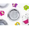 Plates, Silver, 18cm (1pkt / 6pc)