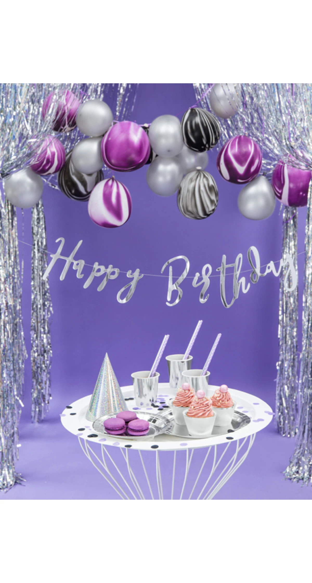 Round Plates, Silver, 23cm (1pkt / 6pc)