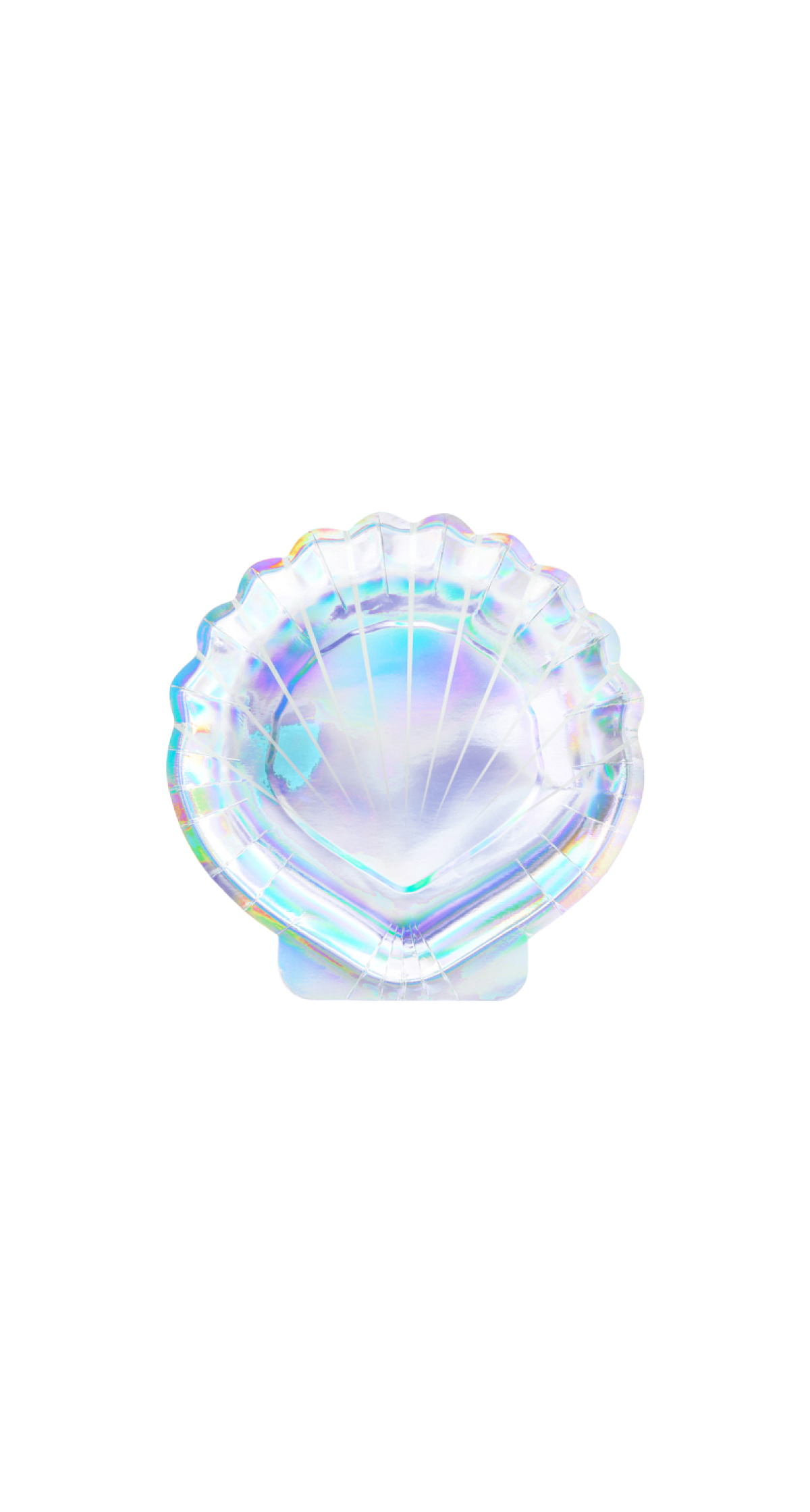 Plates Mermaid - Seashell, Iridescent, 18.5cm (1pkt / 6pc)