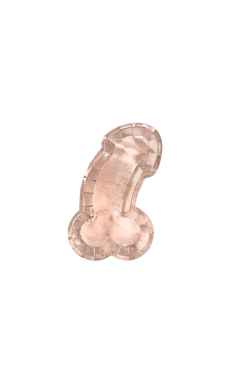 Plates Same Penis Forever, Rose Gold, 26.5x15.5cm (1pkt / 6pc)