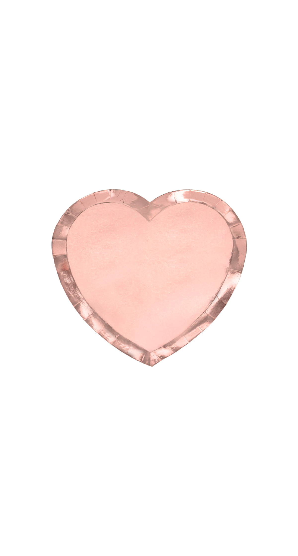 Plates Heart, Rose Gold, 21x19cm (1 pkt / 6 pc.)