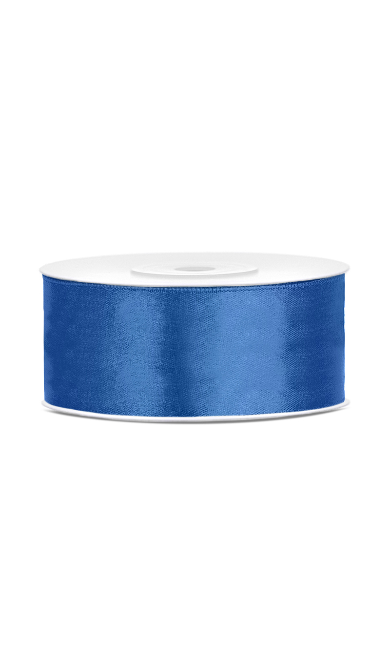 Satin Ribbon, Royal Blue, 25mm (Sold Per Metre)