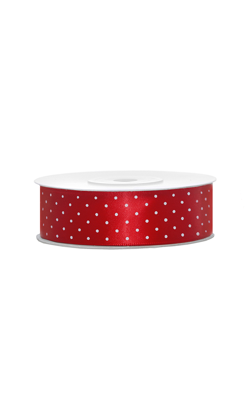 Satin Ribbon, Red, 25mm (Sold Per Metre)