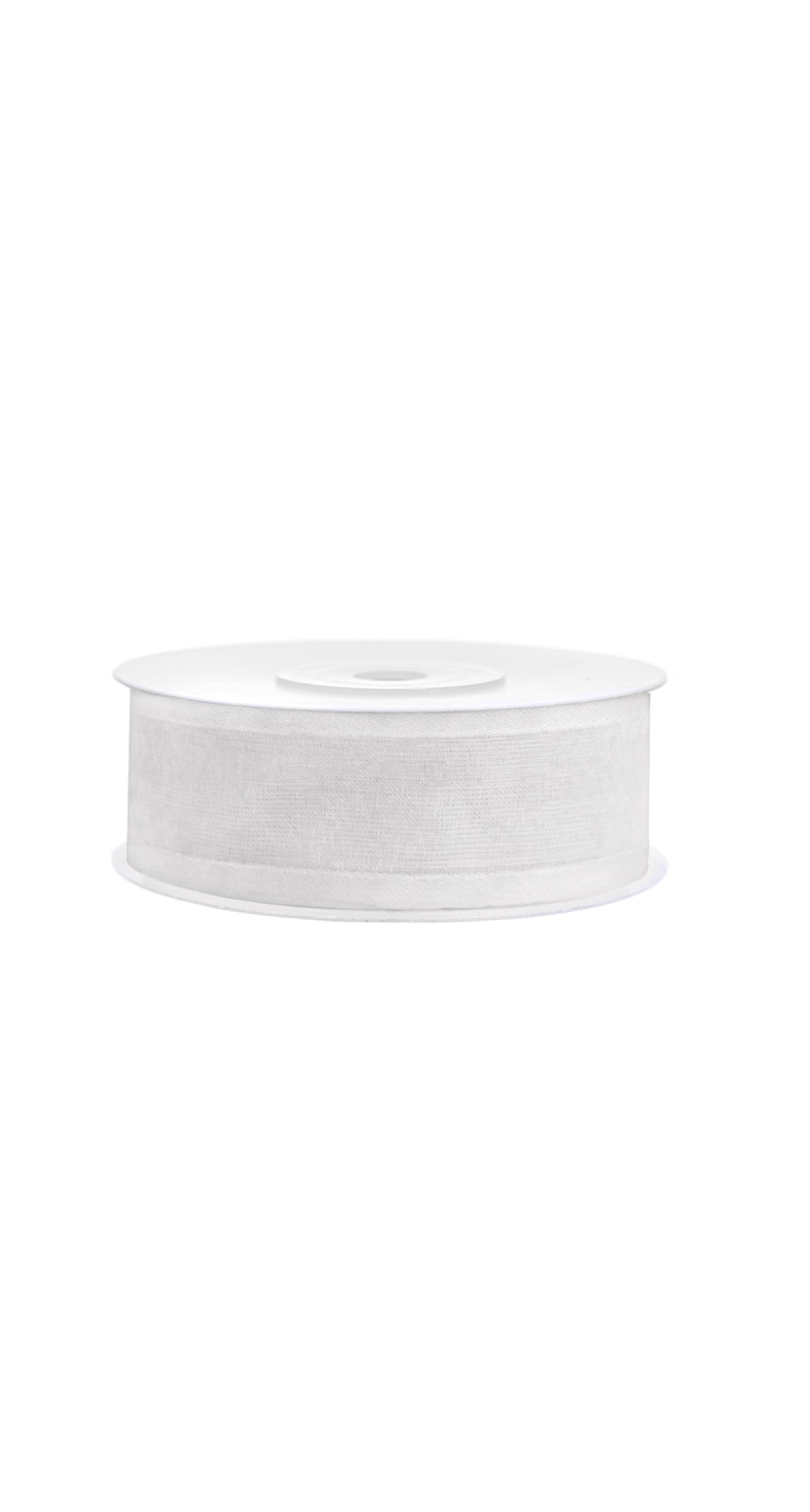 Chiffon Ribbon, White, 25mm (Sold Per Metre)