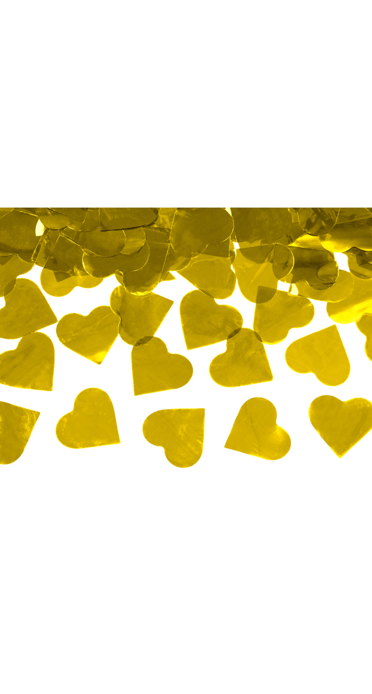 Confetti Cannon With Hearts, Gold, 60cm