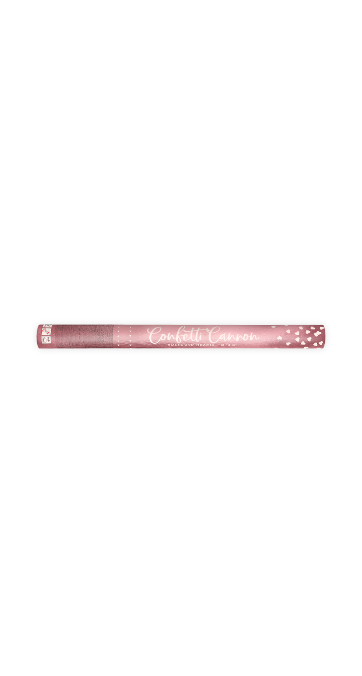 Confetti Cannon With Hearts, Rose Gold, 60cm