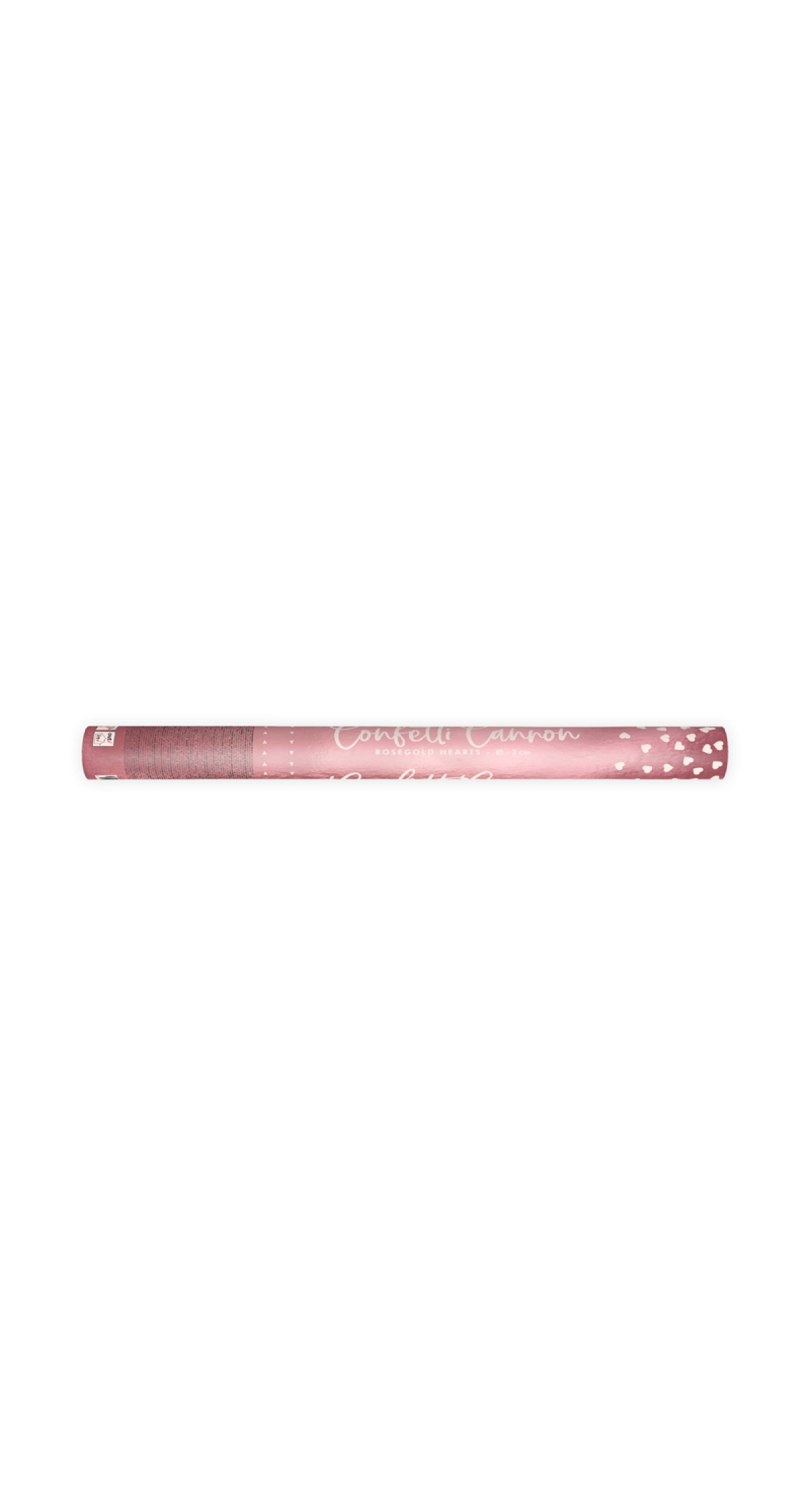 Confetti Cannon With Hearts, Rose Gold, 60cm