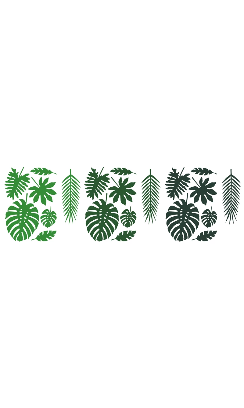 Decorations Aloha - Tropical Leaves, Mix (1pkt / 21pc)