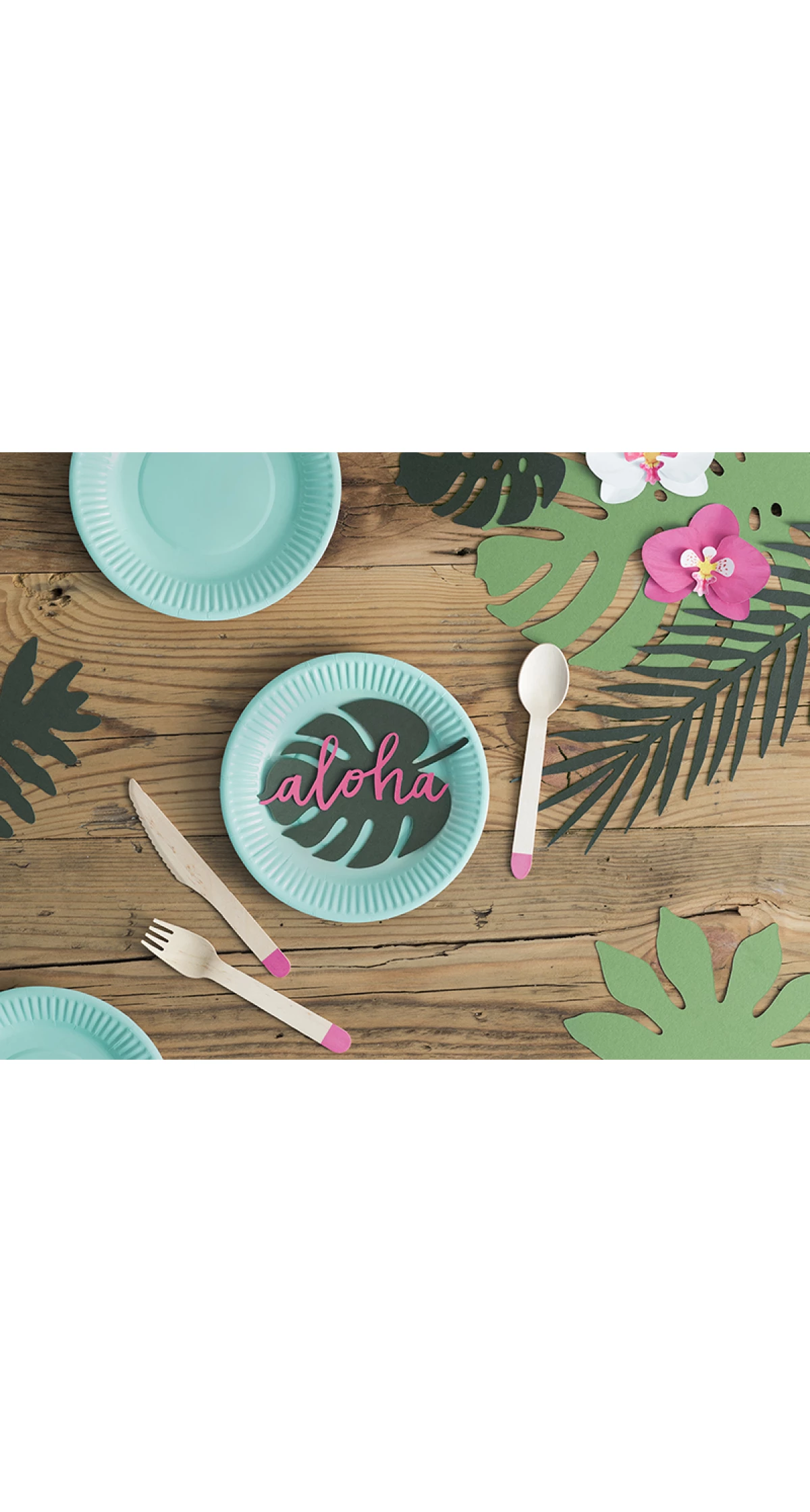Decorations Aloha - Tropical Leaves, Mix (1pkt / 21pc)