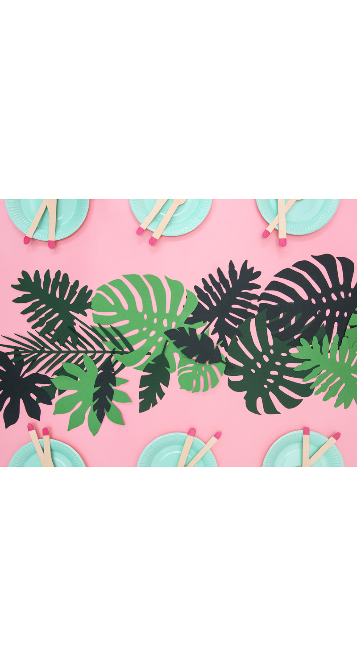 Decorations Aloha - Tropical Leaves, Mix (1pkt / 21pc)