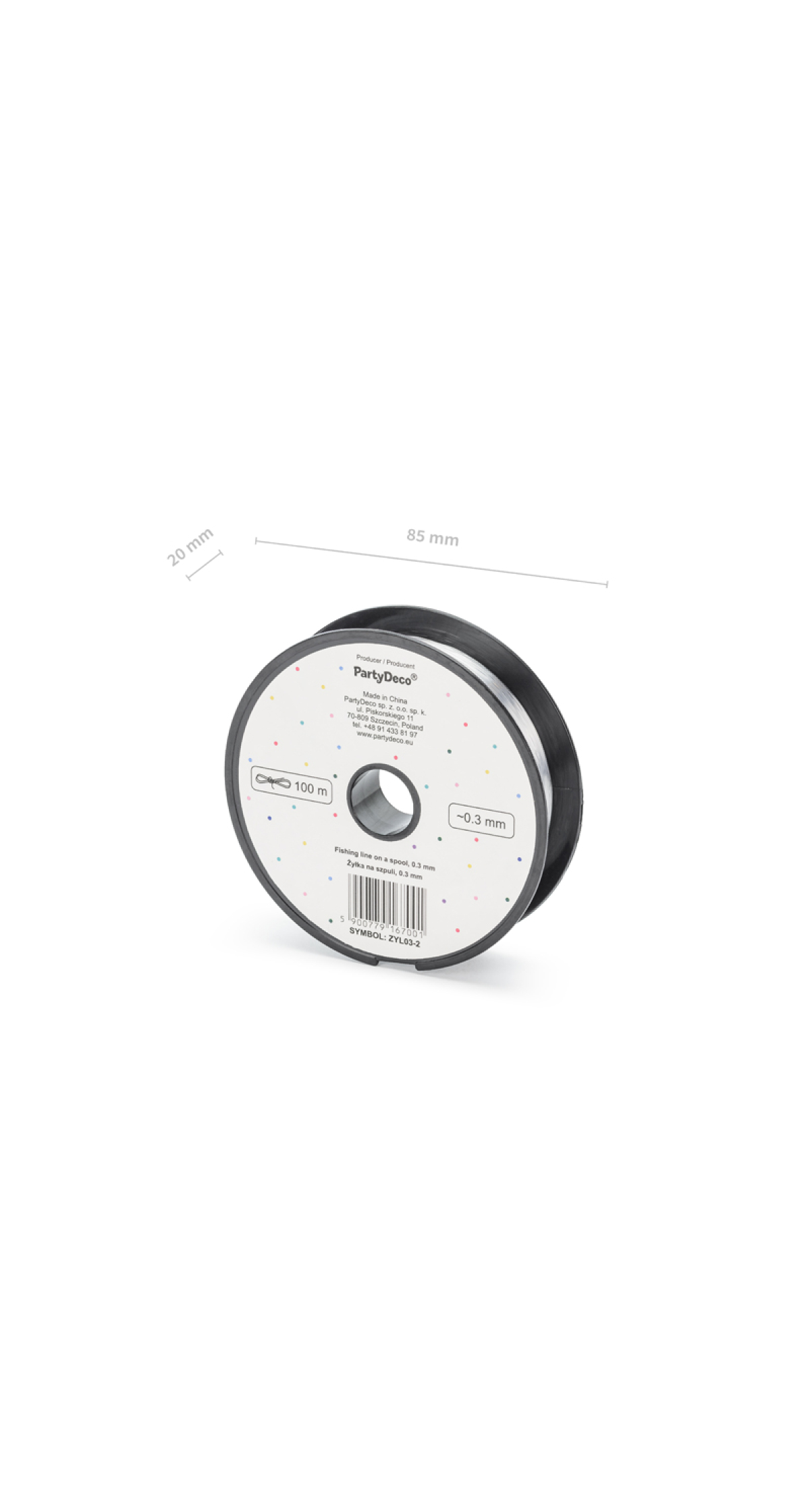 Fishing Line On A Spool, 0.3mm (1pc / 100lm)