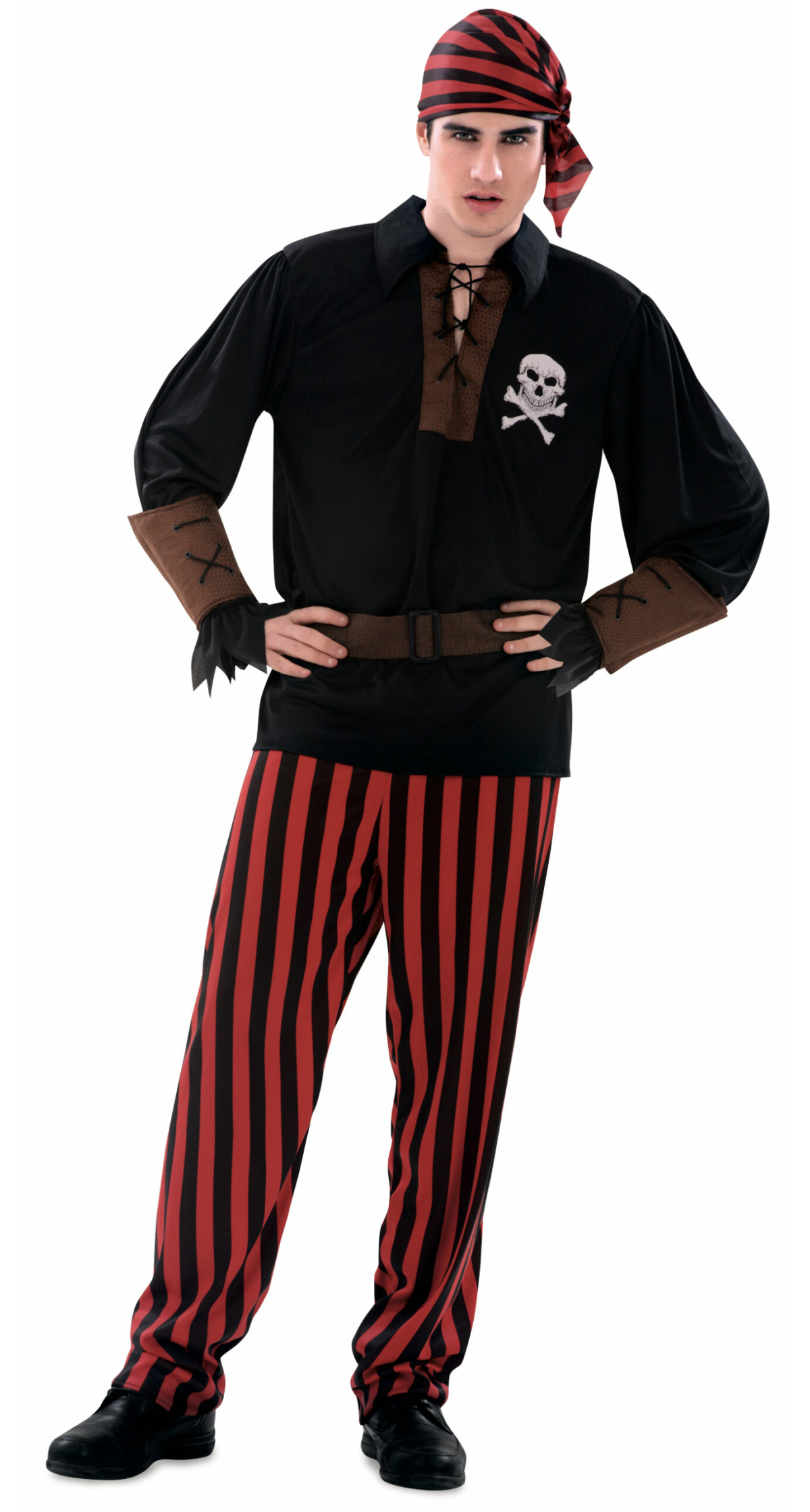 Bandana Pirate Man Costume - Adult Size Medium / Large