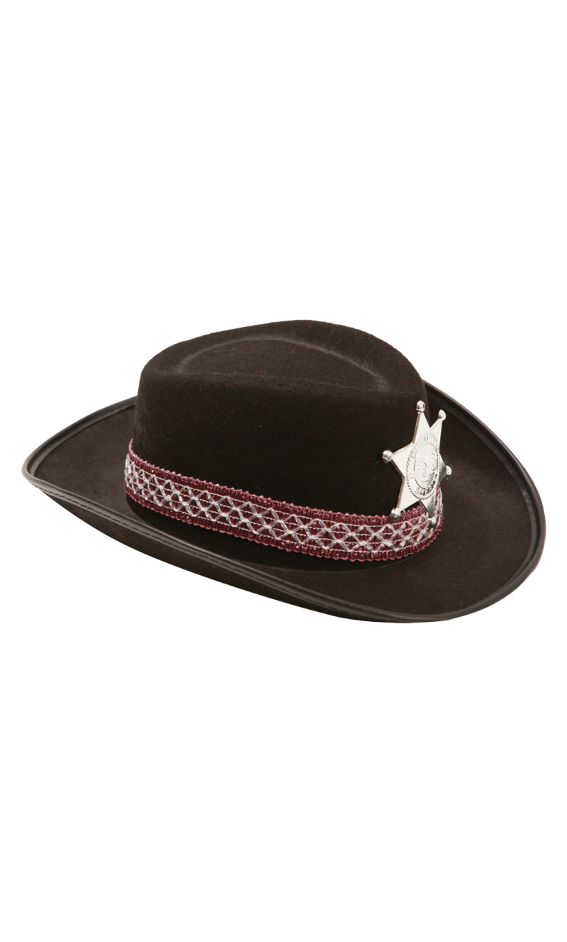 Black Cowboy Hat - 58cm