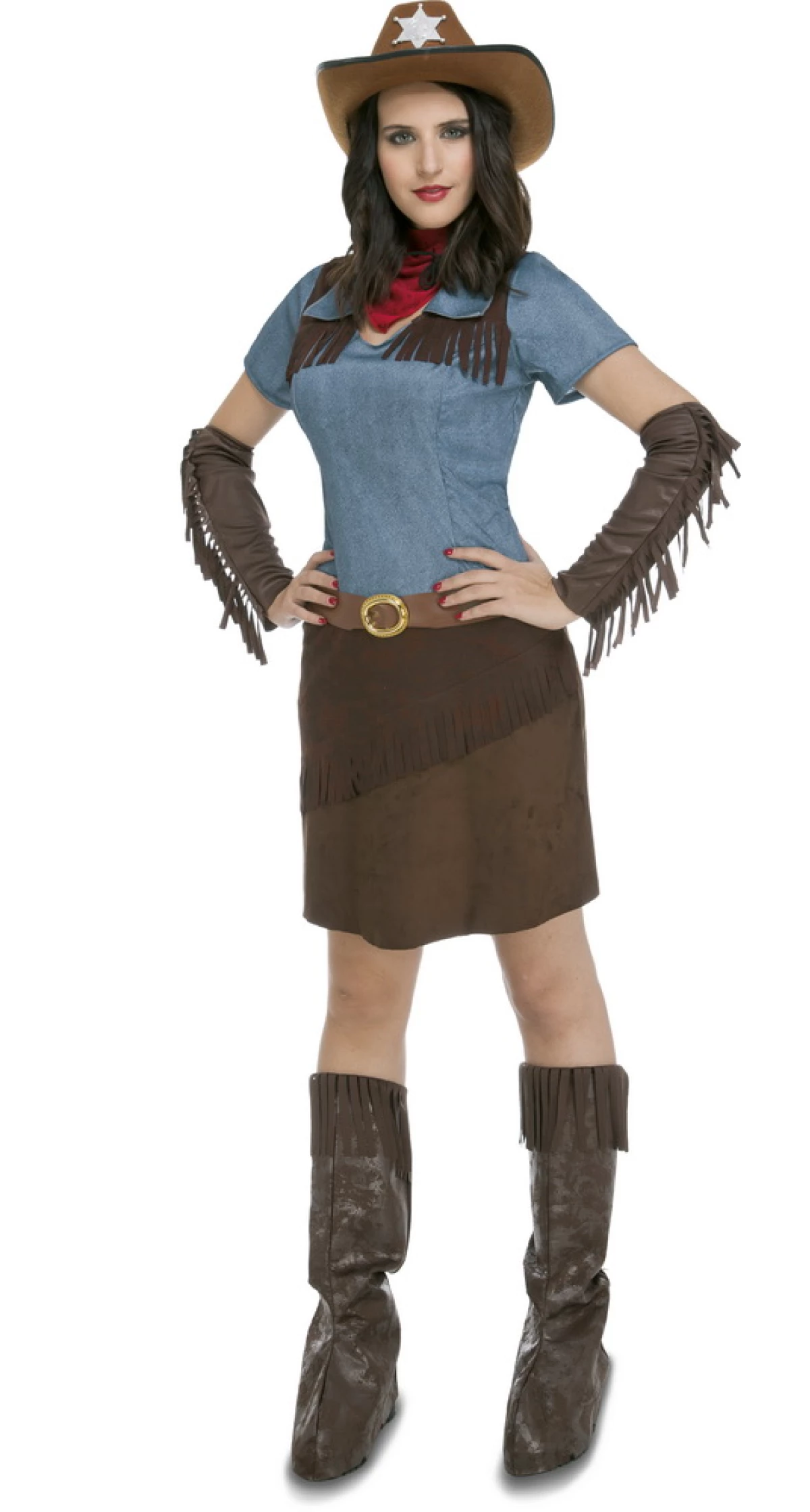 Sexy Rodeo Cowgirl Costume - Adult Size Medium / Large