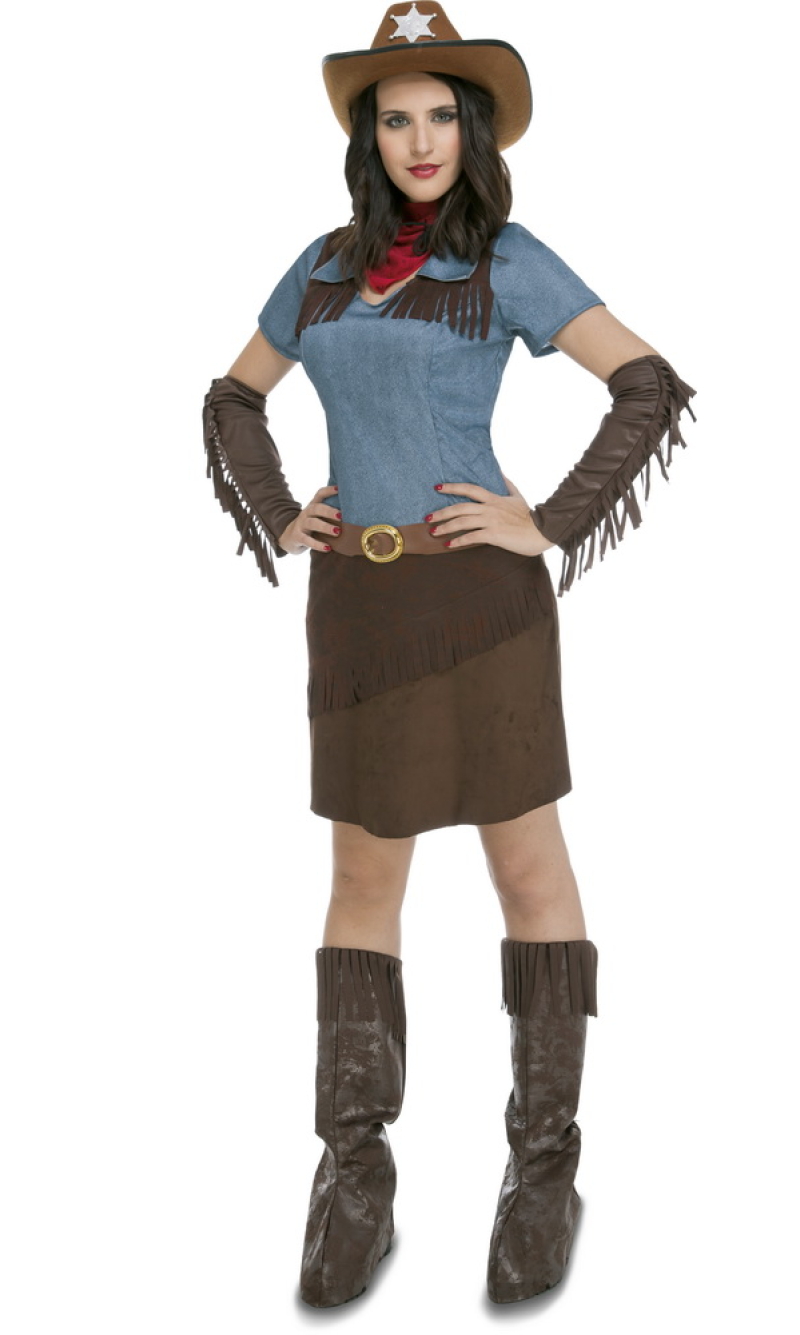 Sexy Rodeo Cowgirl Costume - Adult Size Medium / Large