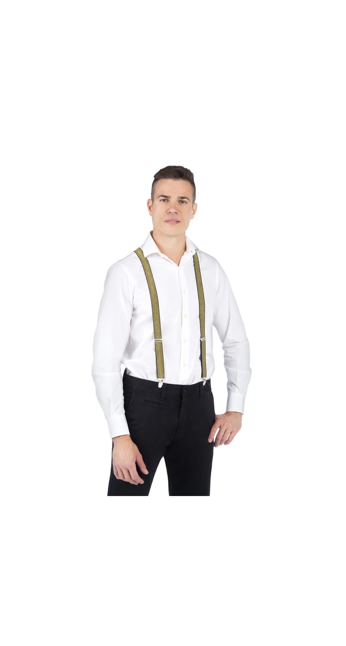 Golden Sparkly Suspenders - One Size