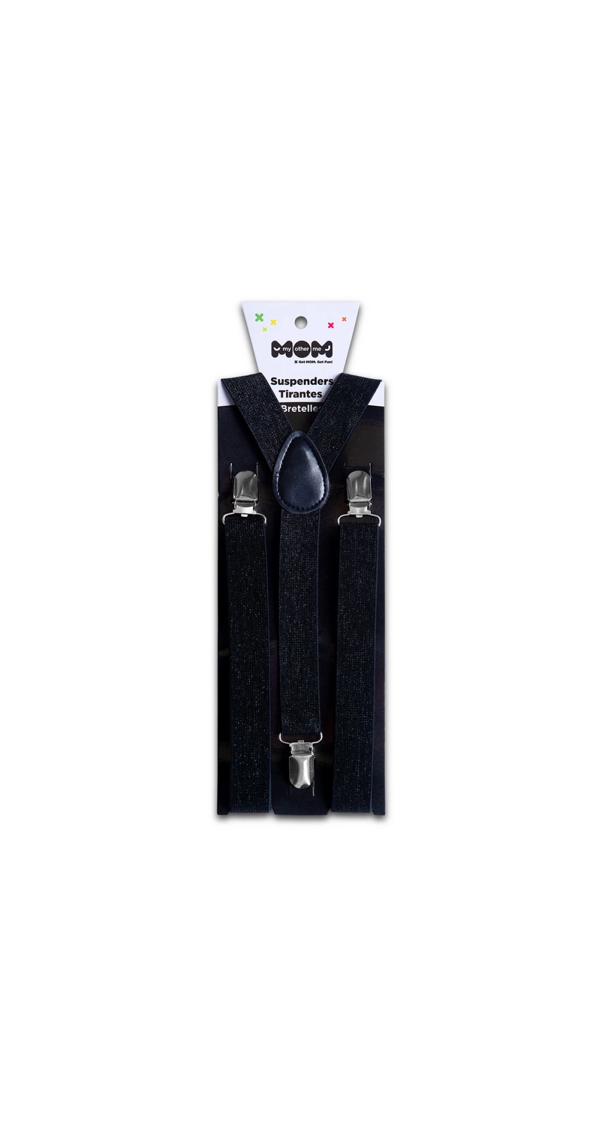 Black Sparkly Suspenders - One Size