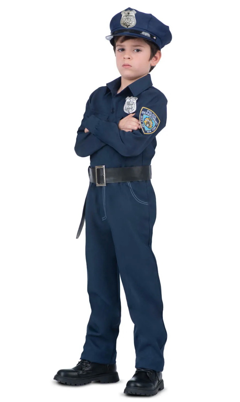 Deluxe Police Officer Boy Costume - Age 3 to 4 Years