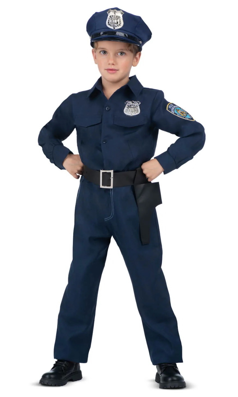 Deluxe Police Officer Girl Costume - Age 3 to 4 Years
