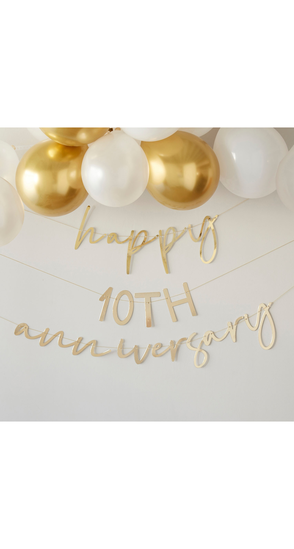 Gold Customisable Anniversary Bunting - 2m