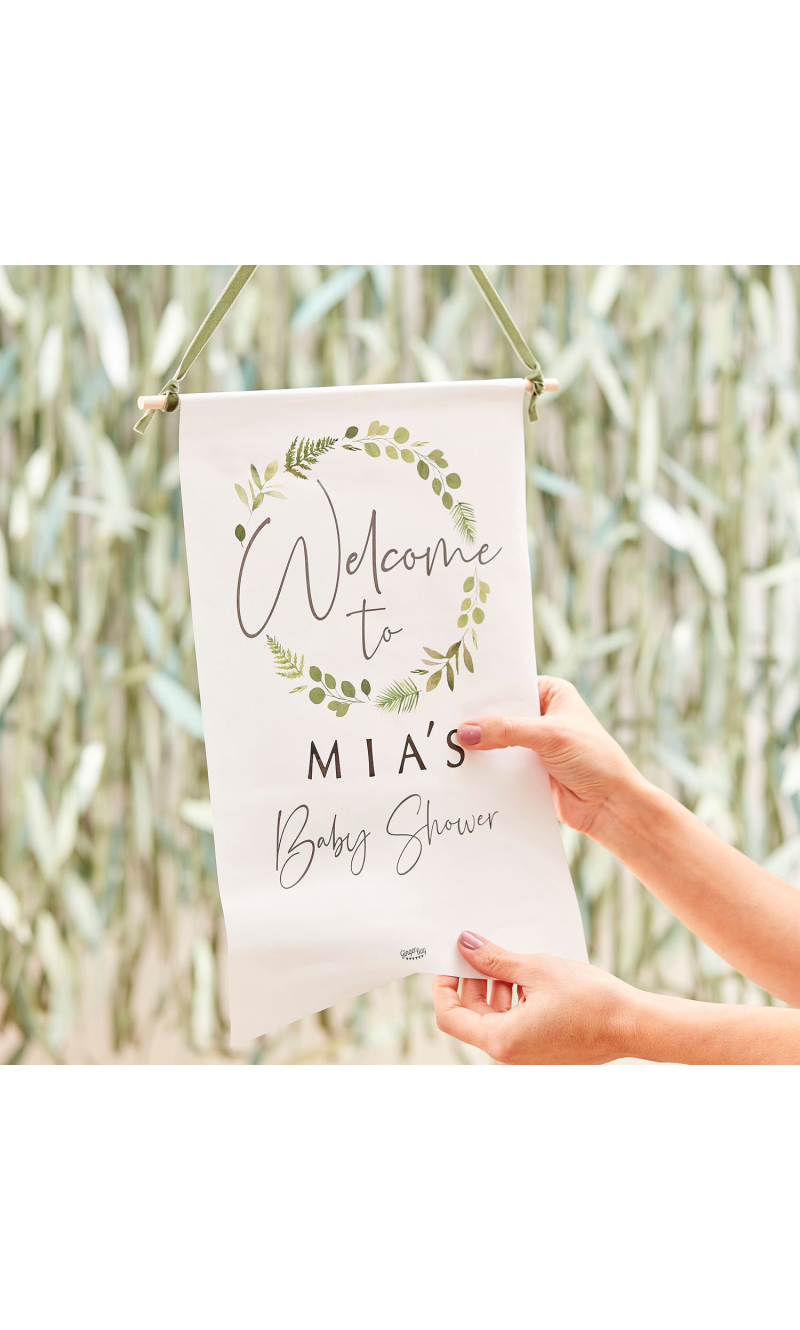 Customisable Baby Shower Welcome Sign - 40cm x 25cm