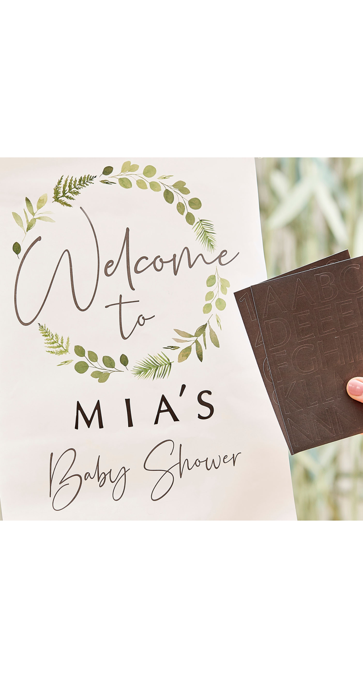 Customisable Baby Shower Welcome Sign - 40cm x 25cm