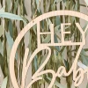 Wooden Hey Baby Shower Sign - 36cm
