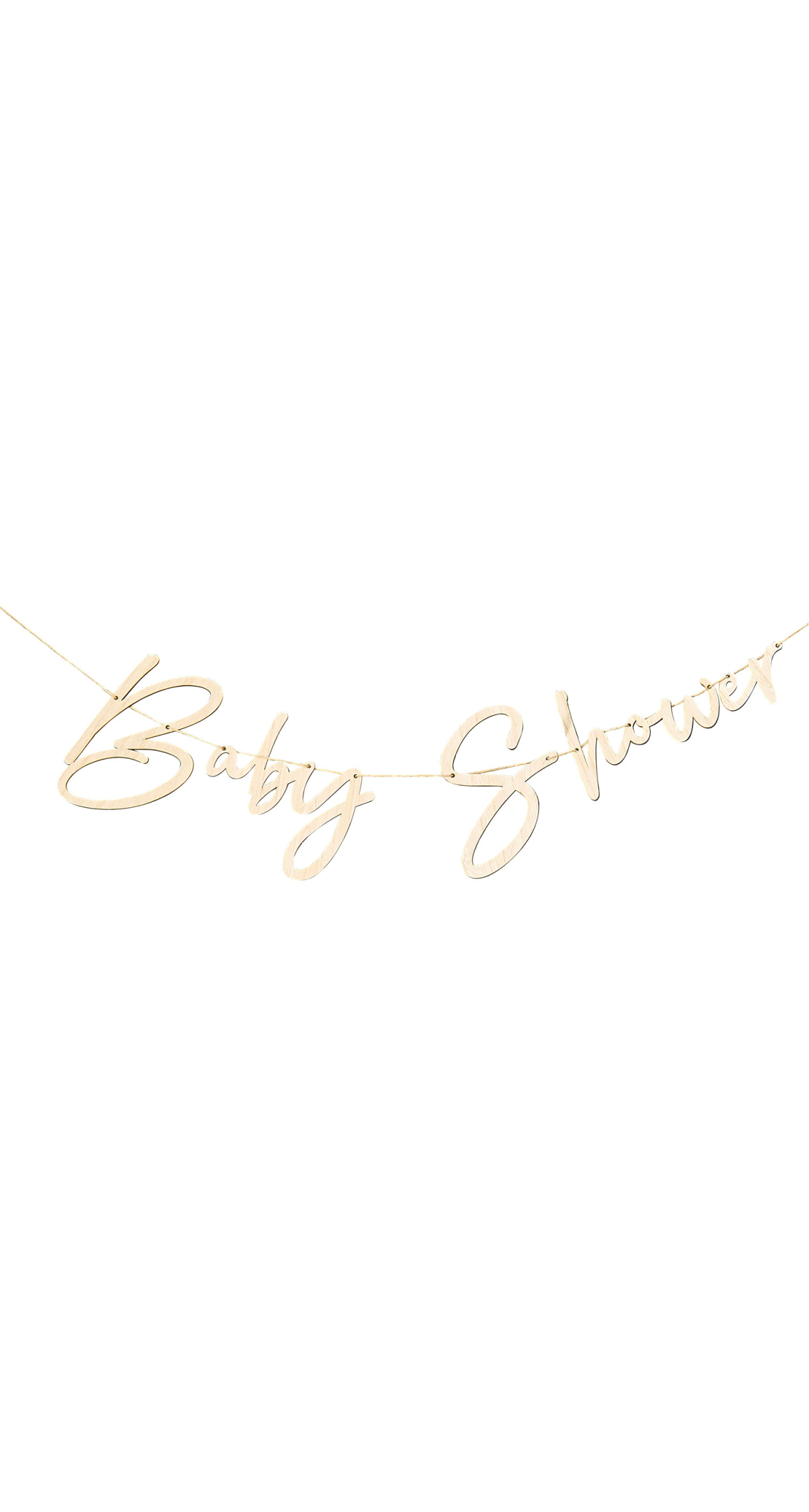 Wooden Baby Shower Bunting - 19cm x 21cm