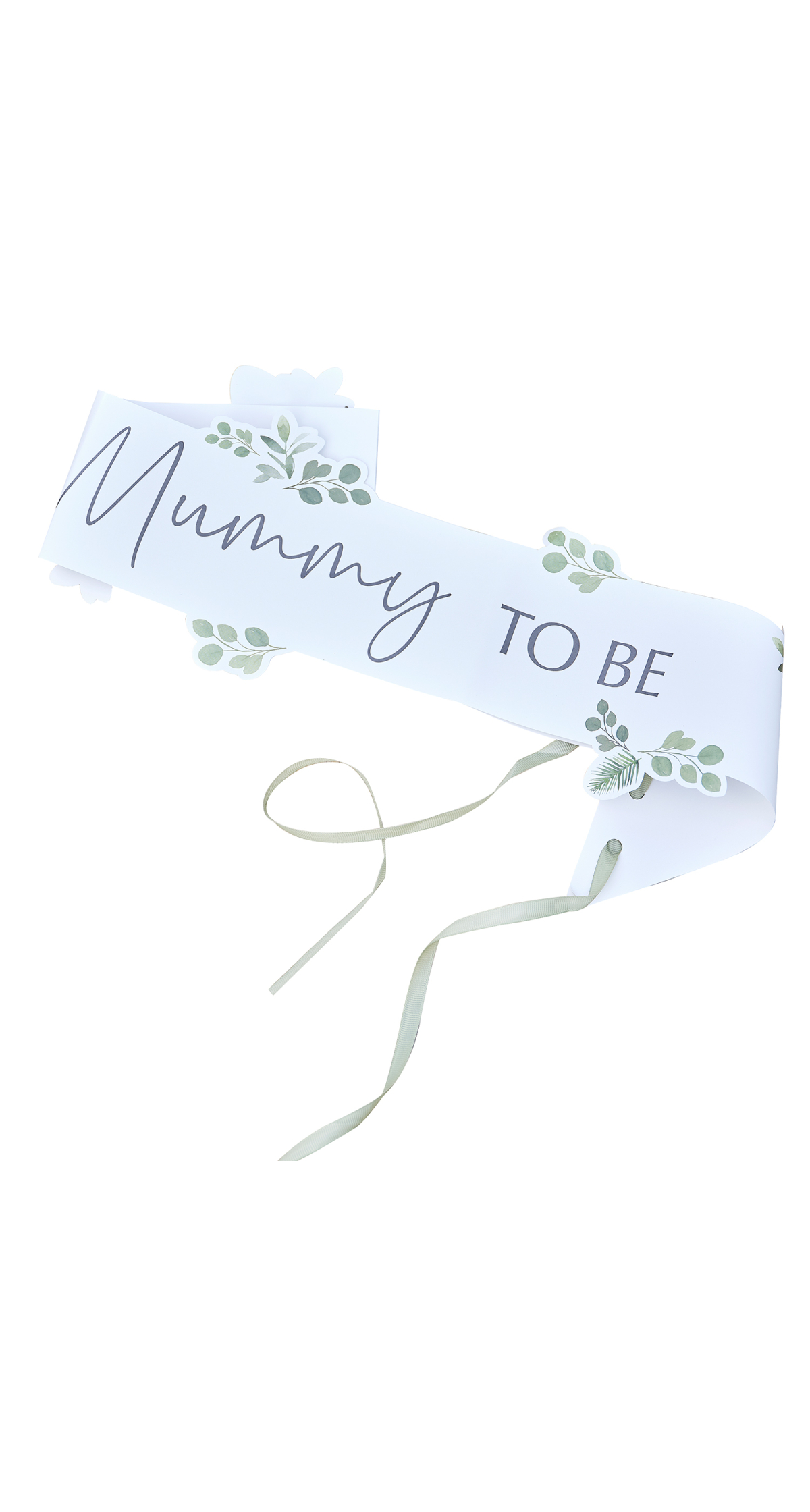 Mummy to Be Botanical Baby Shower Sash - 15cm x 155xm