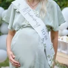 Mummy to Be Botanical Baby Shower Sash - 15cm x 155xm
