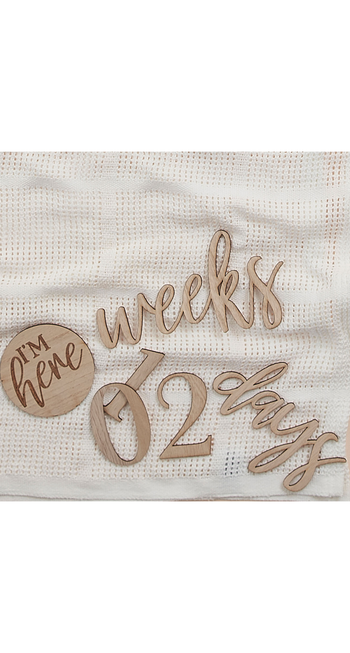 Wooden Pregnancy & Baby Milestone Signs - 17pk