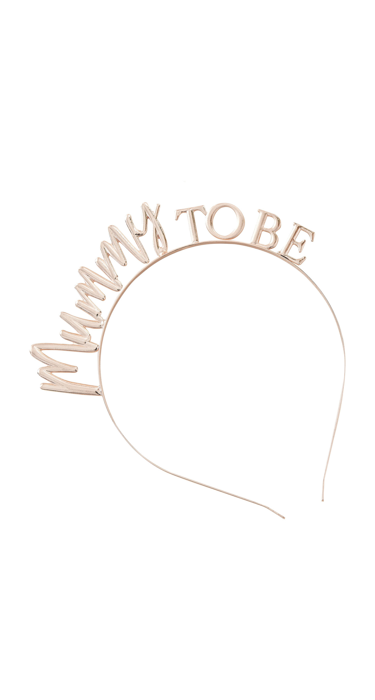 Rose Gold Metal Mummy To Be Baby Shower Headband - 19cm x 17cm