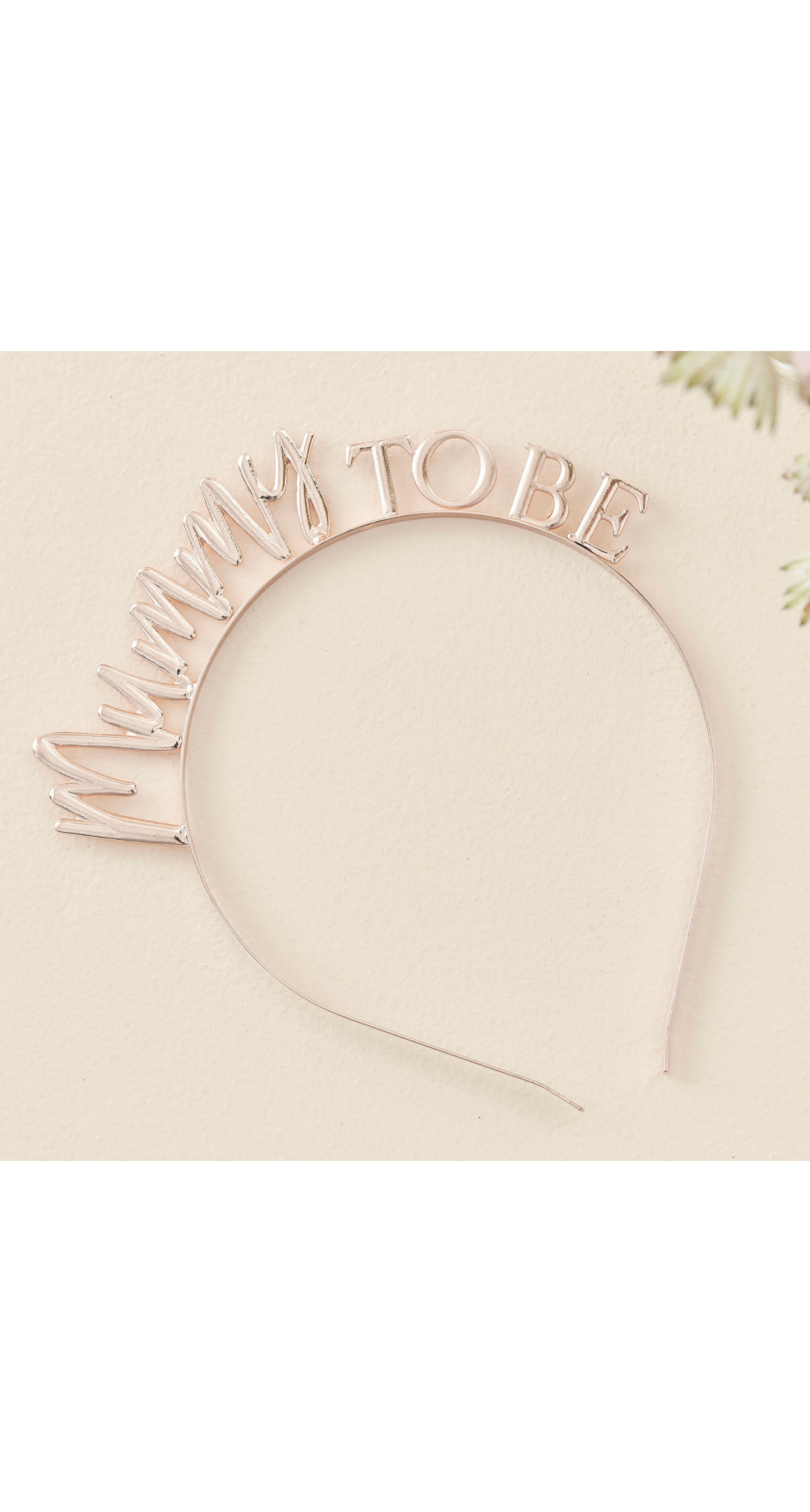 Rose Gold Metal Mummy To Be Baby Shower Headband - 19cm x 17cm
