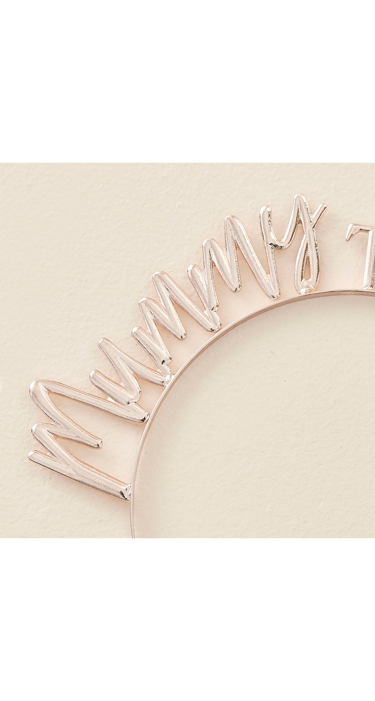 Rose Gold Metal Mummy To Be Baby Shower Headband - 19cm x 17cm