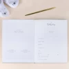 Grey Suede Baby Journal Guest Book - 21cm x 16cm
