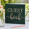 Botanical Wedding (32 Pages) Velvet Guestbook - 21cm x 21cm