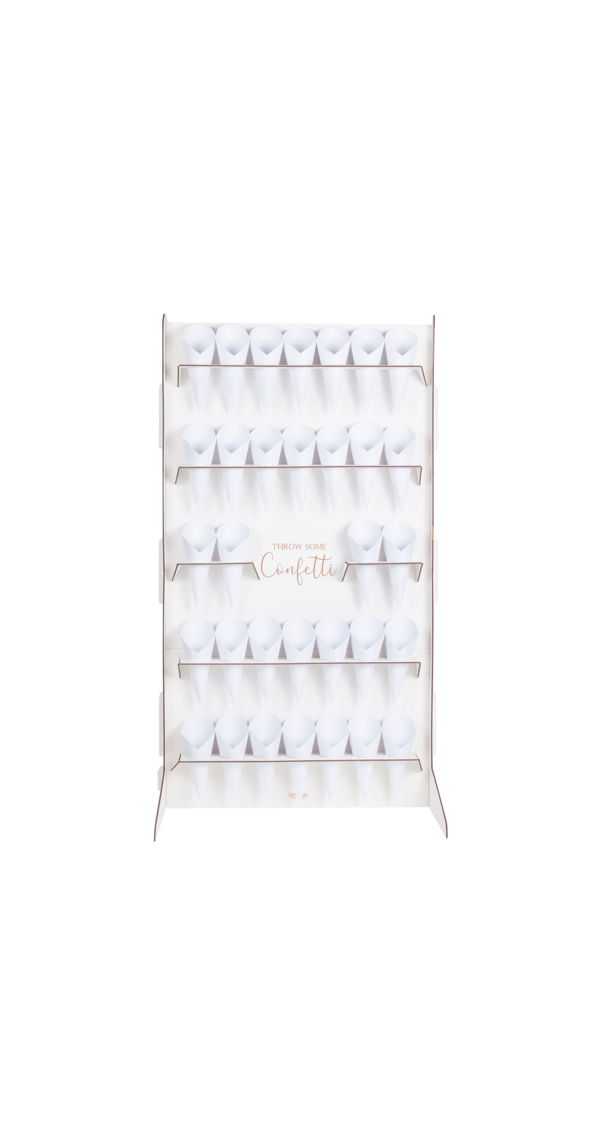 Wedding Confetti Cone Holder Stand & Cones - 42cm x 77cm
