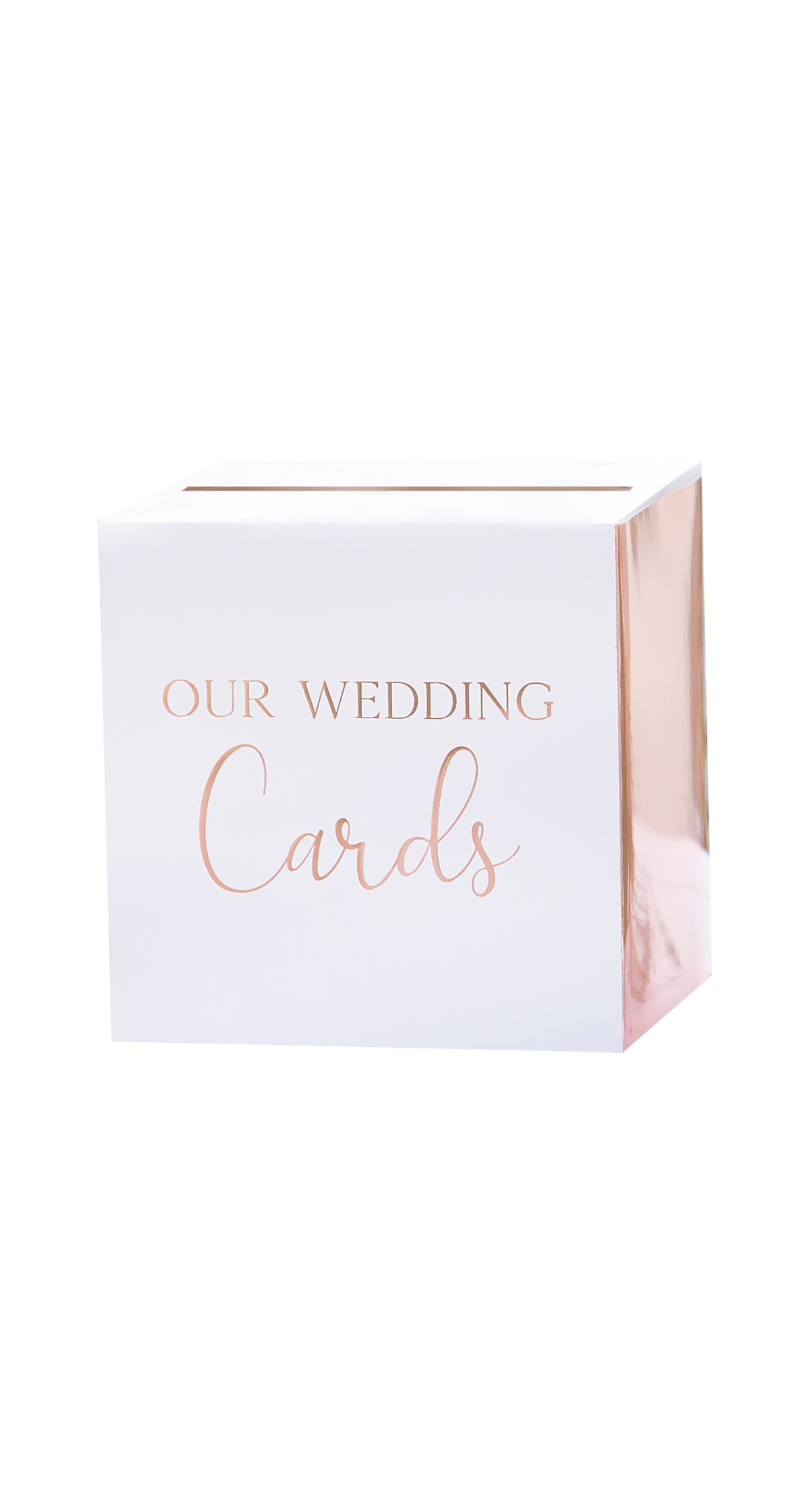 Rose Gold Wedding Card Box - 25cm x 25cm
