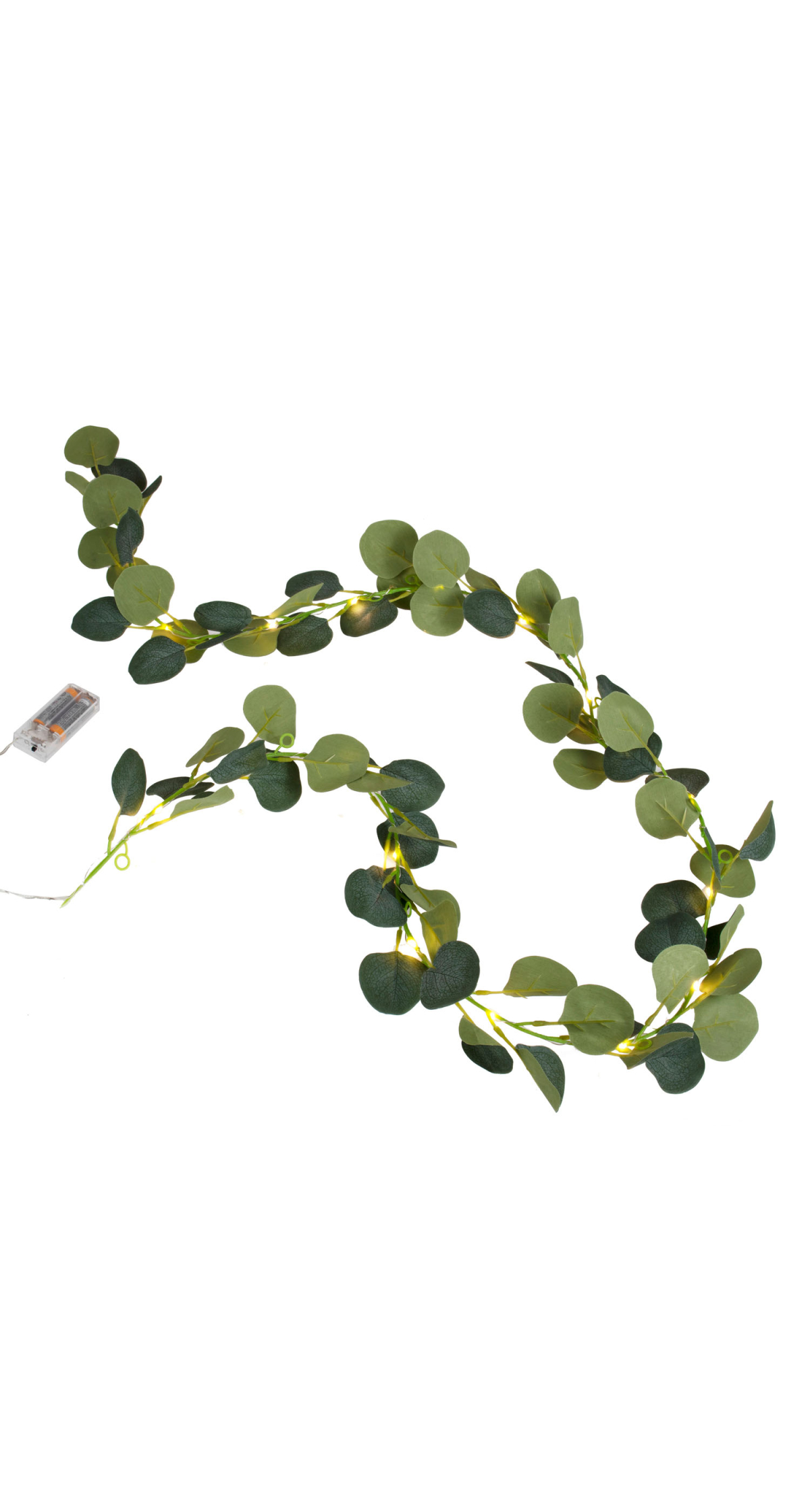 Artificial Eucalyptus Garland With Lights - 2m