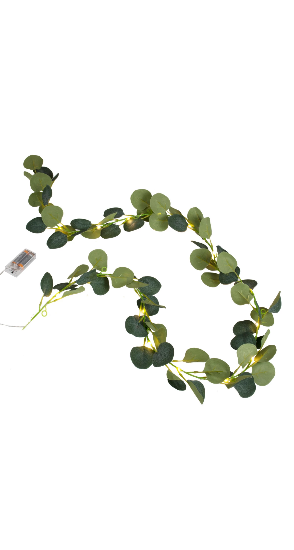Artificial Eucalyptus Garland With Lights - 2m