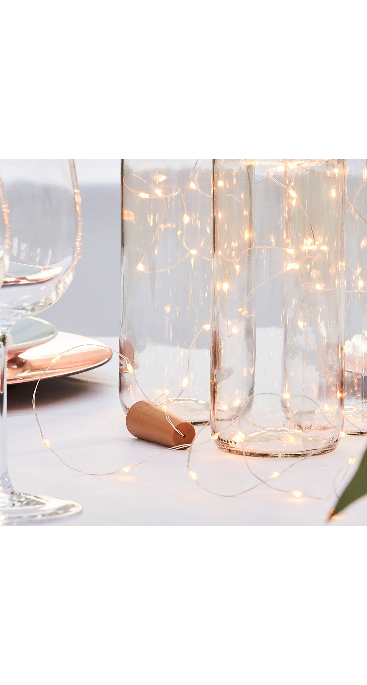 LED Light String for Glass Bottles with Cork - 3pk