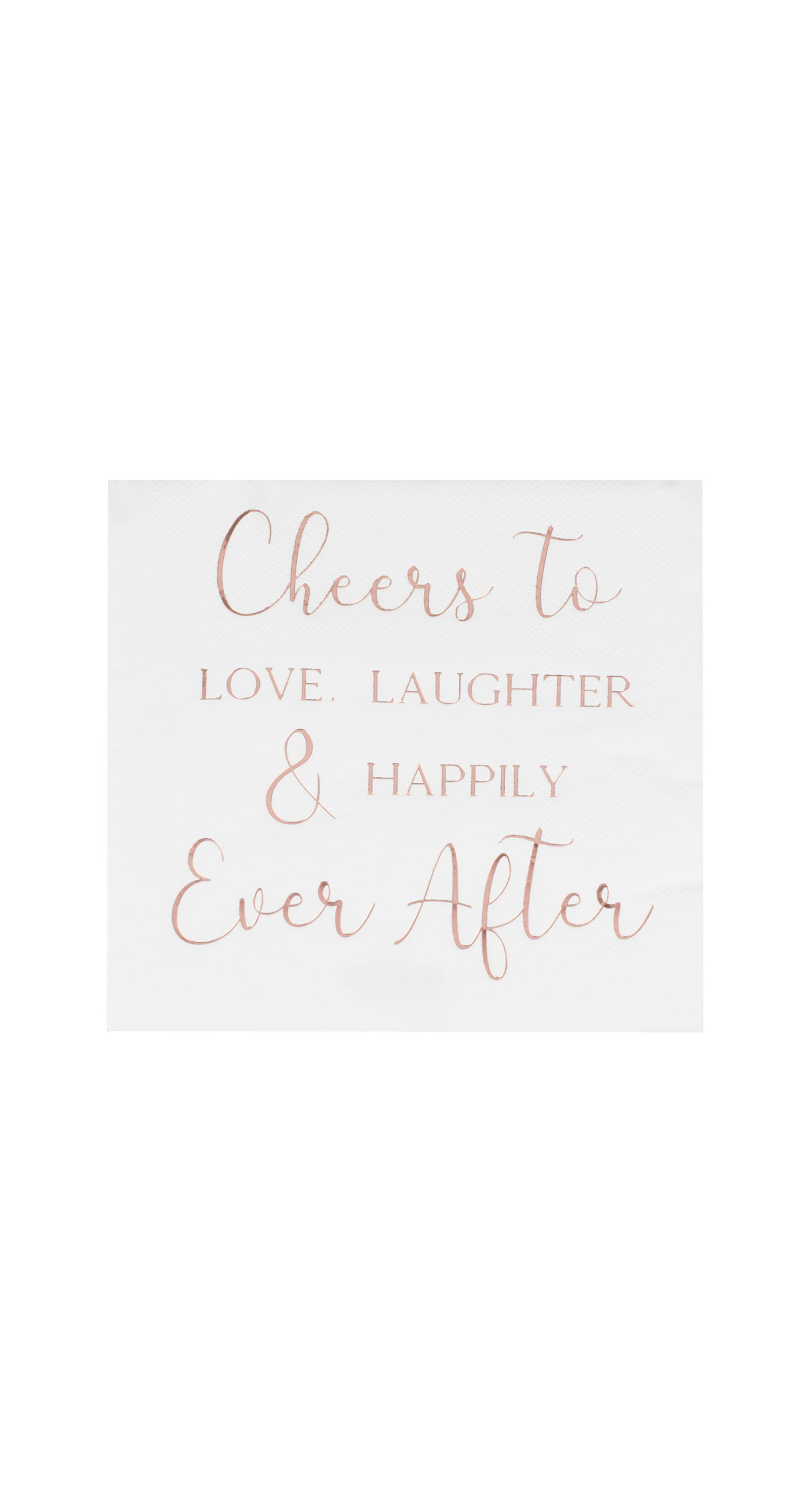 Happily Ever After Paper Wedding Napkins (16.5cm x 16.5cm) - 16pk