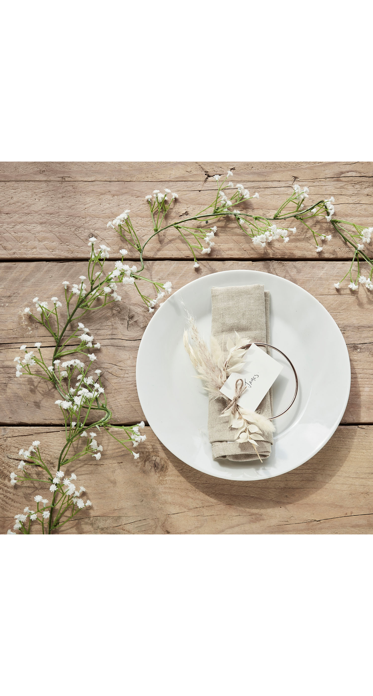 White Gypsophila Artificial Flower Garland - 1.8m