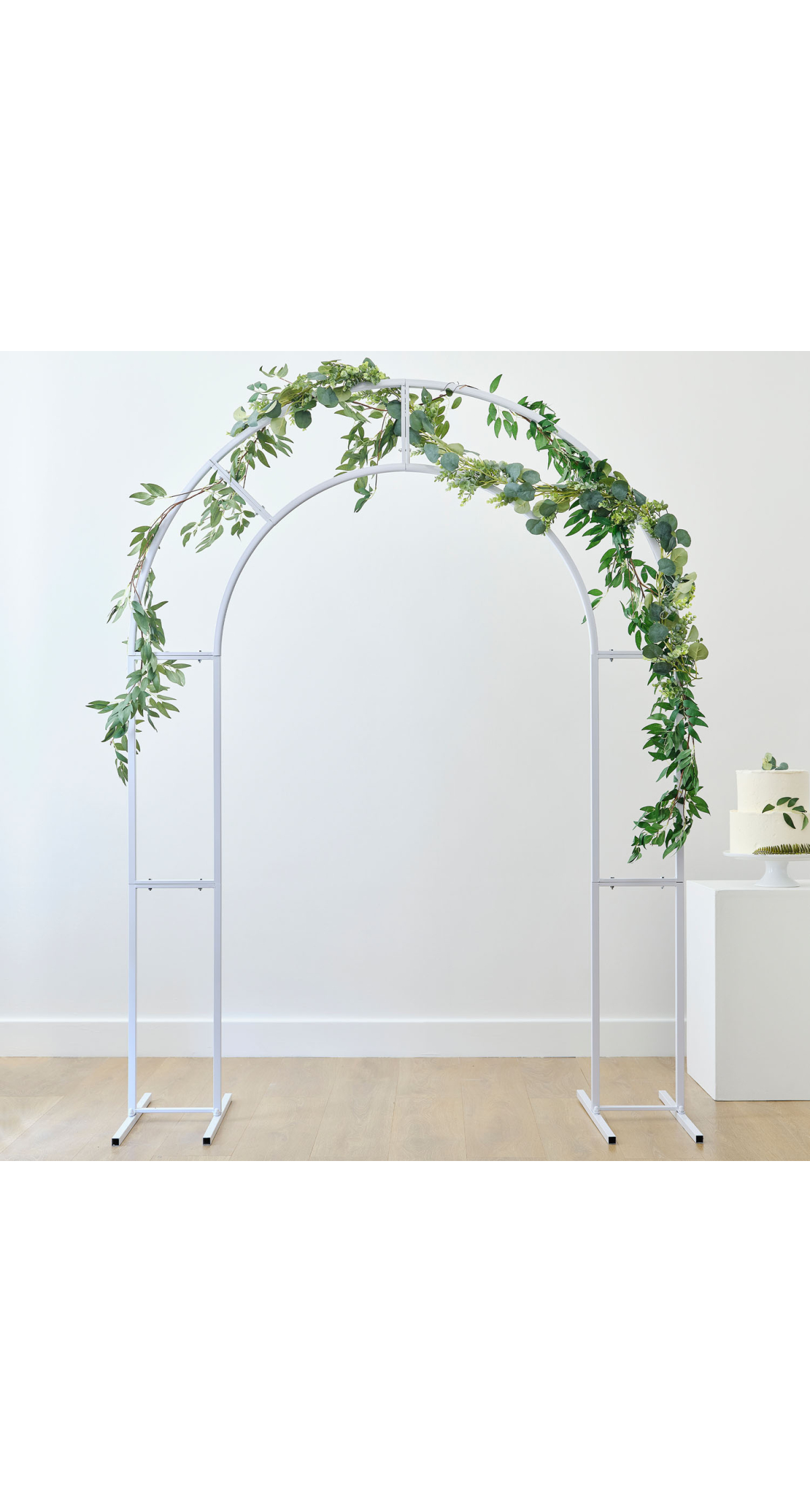 White Metal Frame Arch - 2mt x 1.5mt