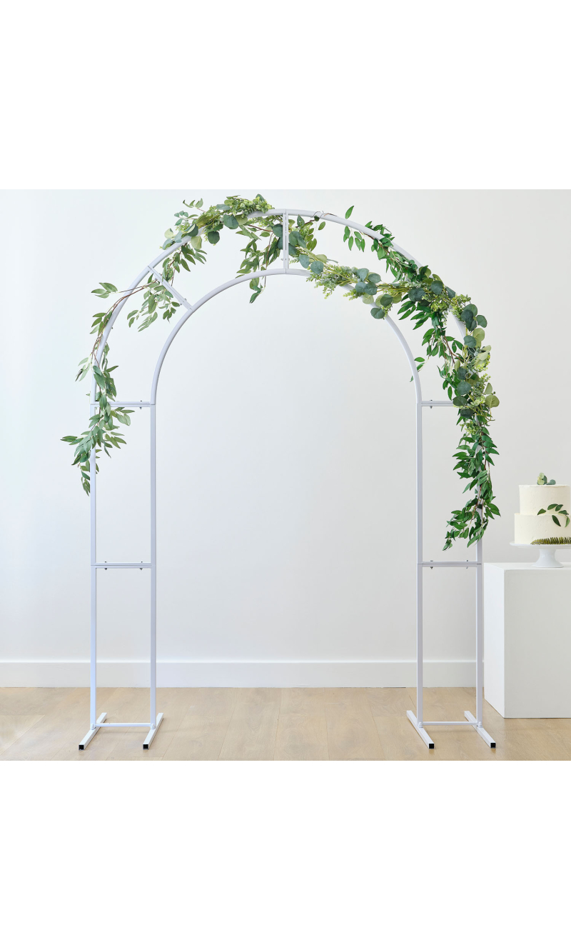 White Metal Frame Arch - 2mt x 1.5mt