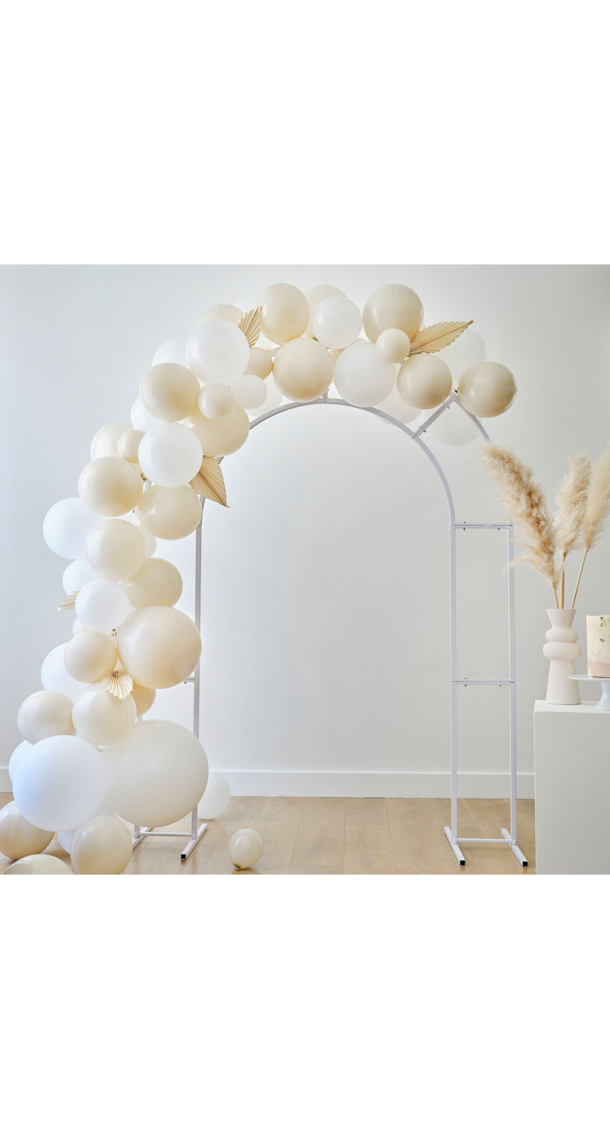 White Metal Frame Arch - 2mt x 1.5mt