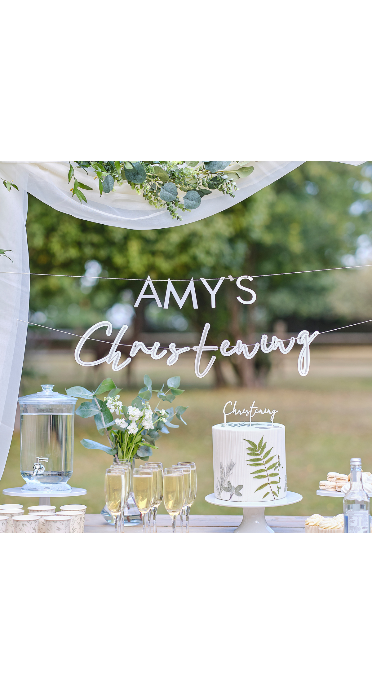 Customisable Christening Bunting Banner - 1.5m