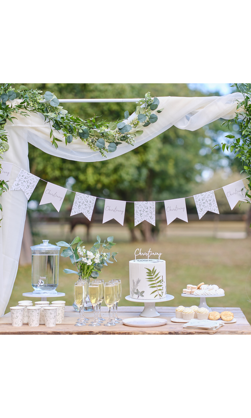 Botanical Christening Bunting Banner - 2m